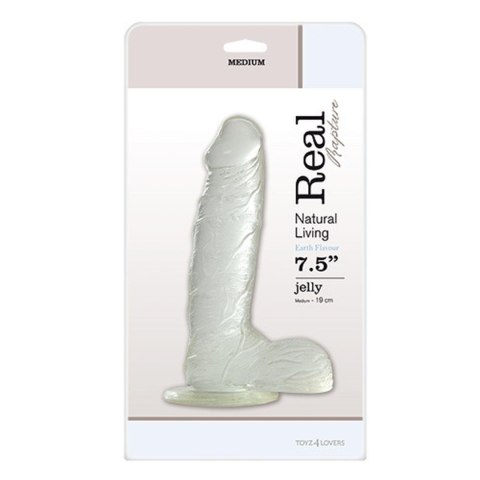 Dildo-JELLY DILDO REAL RAPTURE CLEAR 7.5"""""""""""""""" Dildo-JELLY DILDO REAL RAPTURE CLEAR 7.5""""""""""""""""