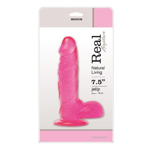 Dildo-JELLY DILDO REAL RAPTURE PINK 7.5"""""""""""""""" Dildo-JELLY DILDO REAL RAPTURE PINK 7.5""""""""""""""""