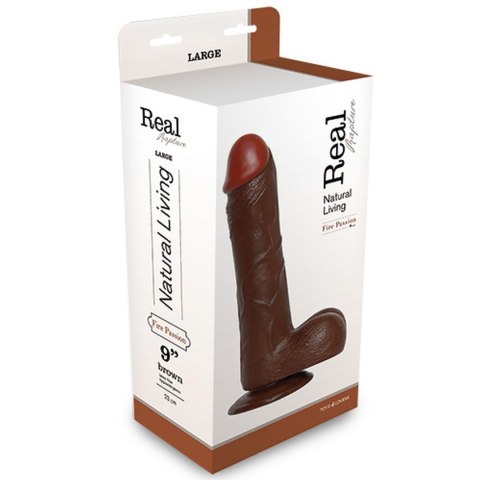 Dildo-REALISTIC DILDO REAL RAPTURE BROWN 9"""""""""""""""" Dildo-REALISTIC DILDO REAL RAPTURE BROWN 9""""""""""""""""