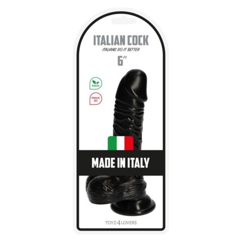 Dildo-Italian Cock 6""Black Dildo-Italian Cock 6""Black