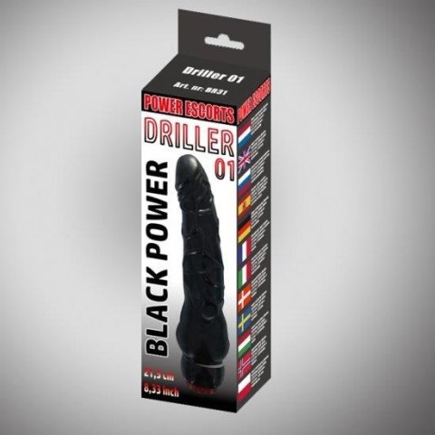 Driller 01 black 21,5 cm realistic vibrating Driller 01 black 21,5 cm realistic vibrating