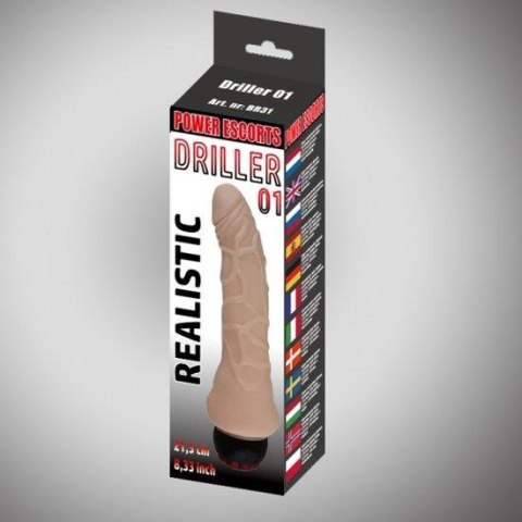 Driller 01 flesh 21,5 cm realistic vibrating Driller 01 flesh 21,5 cm realistic vibrating