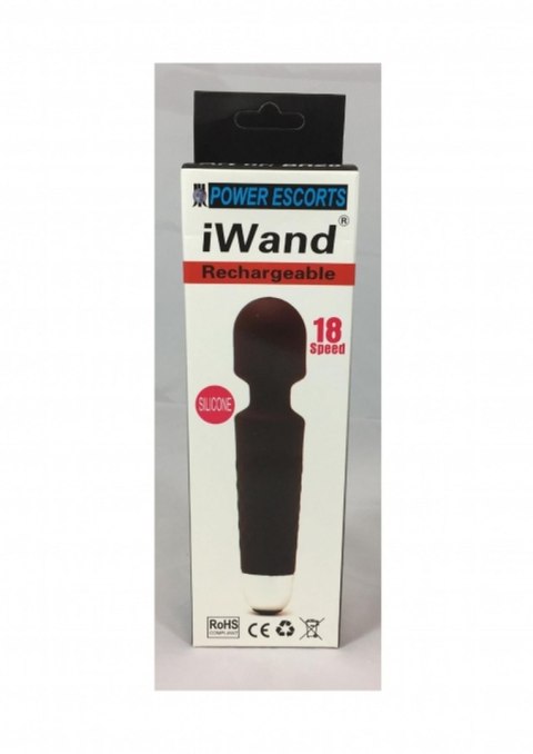 Iwand black rechargeable silicone bodywand massager Iwand black rechargeable silicone bodywand massager