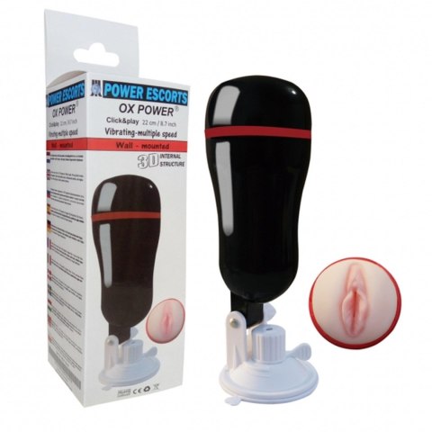 Ox power black masturbator vibrating wallmounting Ox power black masturbator vibrating wallmounting