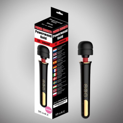 Powerwand gold black big size wand massager 12 speed rech Powerwand gold black big size wand massager 12 speed rech