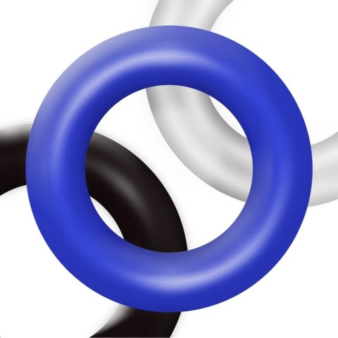Ring-Donut Cockring 3 Pack-3 colors blue/clear/black Ring-Donut Cockring 3 Pack-3 colors blue/clear/black