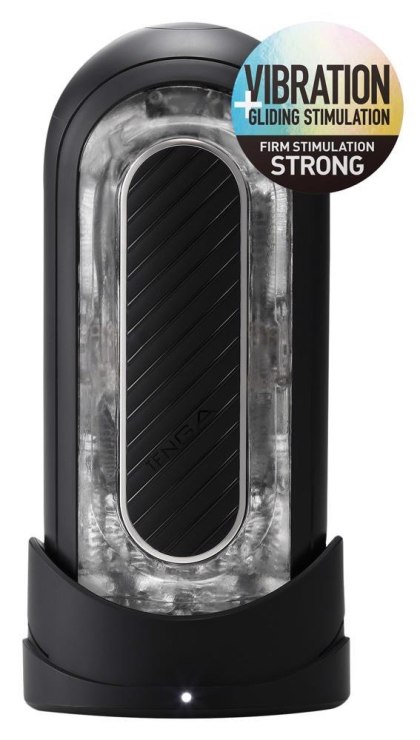 Tenga Flip Zero Gravity Black – Masturbator z Wibracjami i Ultraelastyczną Strukturą