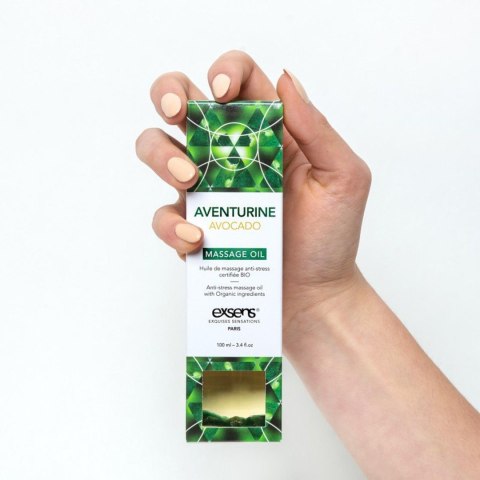 AVENTURINE AVOCADO Organic Massage Oil with stones 100 ml AVENTURINE AVOCADO Organic Massage Oil with stones 100 ml