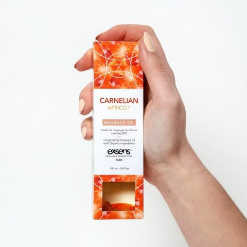CARNELIAN APRICOT Organic Massage Oil with stones 100 ml CARNELIAN APRICOT Organic Massage Oil with stones 100 ml