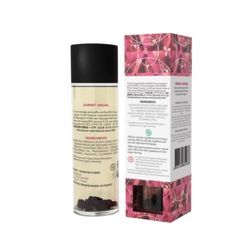 GARNET ARGAN Organic Massage Oil with stones 100ml GARNET ARGAN Organic Massage Oil with stones 100ml