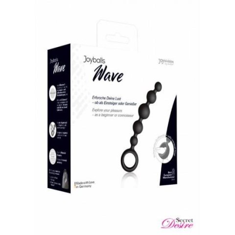 Plug/kulki-Joyballs anal Wave, short, black Plug/kulki-Joyballs anal Wave, short, black