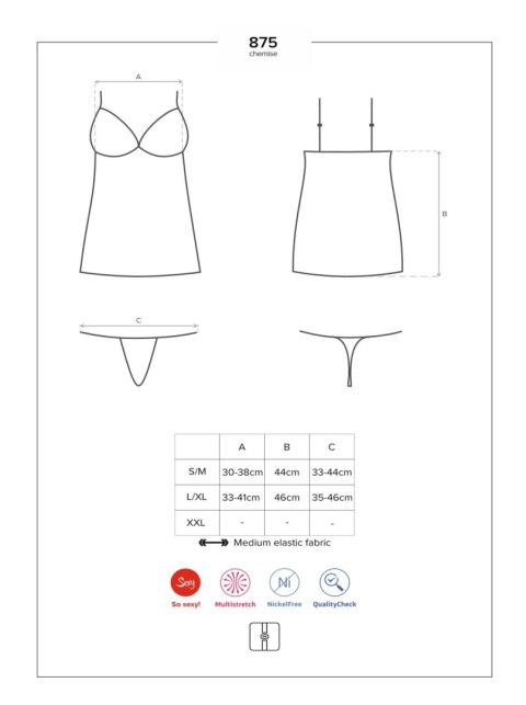 Bielizna- 875-CHE-1 koszulka i stringi L/XL Bielizna- 875-CHE-1 koszulka i stringi L/XL