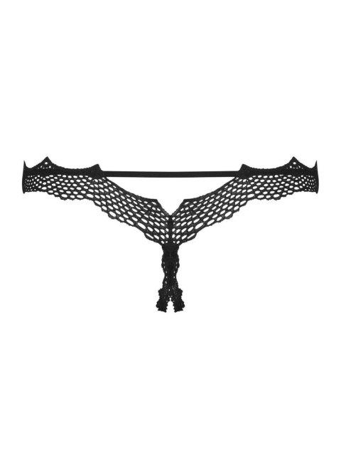 Bielizna-Bravelle stringi otwarte czarne S/M