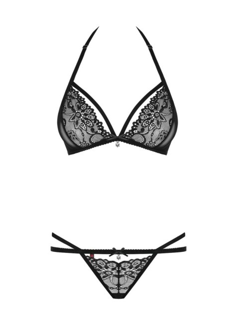 Bielizna-838-SET-1 komplet 2-częściowy czarny S/M Bielizna-838-SET-1 komplet 2-częściowy czarny S/M