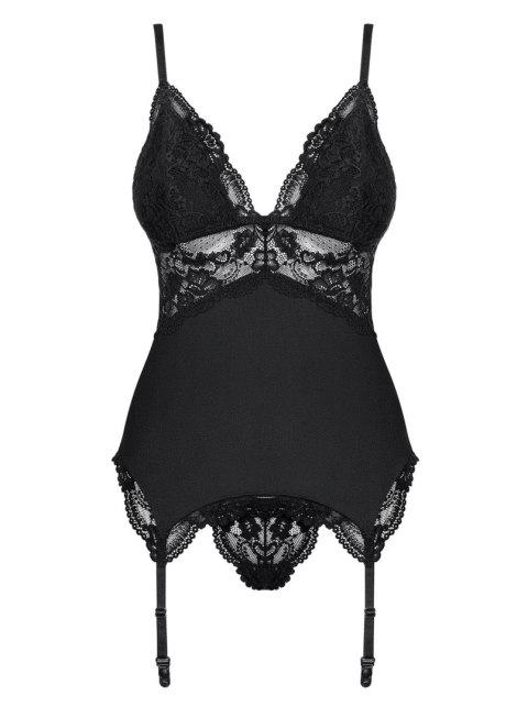 Gorset i stringi 810-COR-1 czarny S/M Gorset i stringi 810-COR-1 czarny S/M
