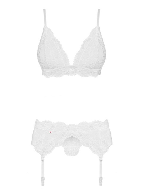 Bielizna-810-SEG-2 komplet 3-częściowy biały S/M
