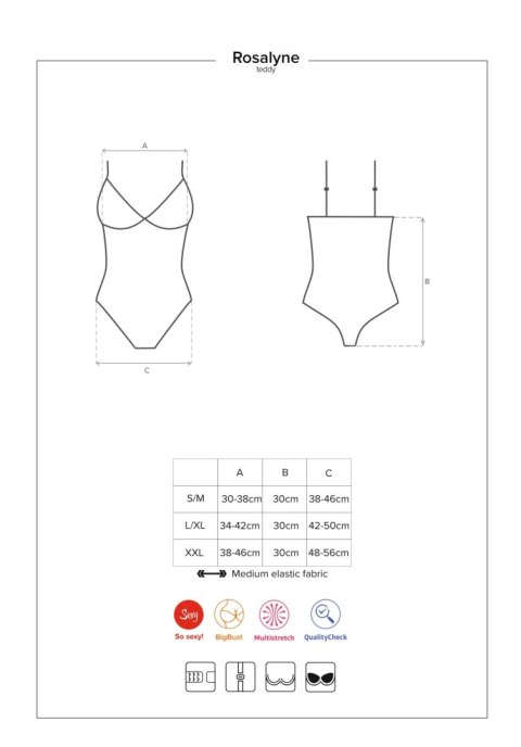 Bielizna-Rosalyne body czerwone S/M Bielizna-Rosalyne body czerwone S/M