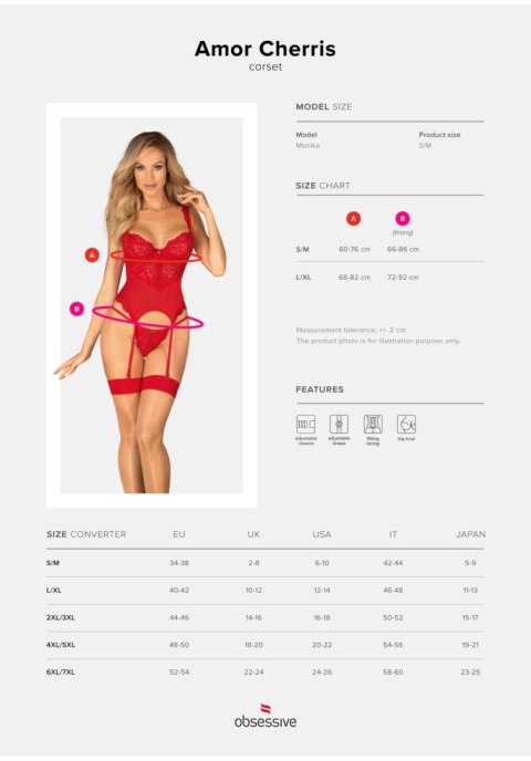 Amor Cherris gorset i stringi S/M Amor Cherris gorset i stringi S/M