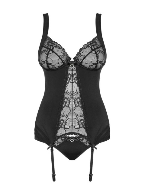 Bielizna-Heartina gorset i figi czarny S/M Bielizna-Heartina gorset i figi czarny S/M
