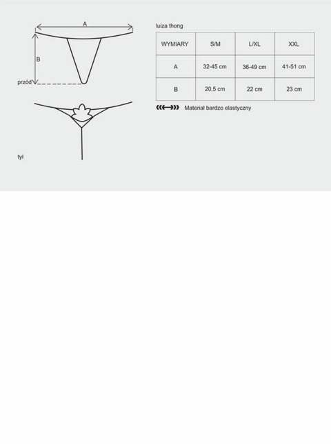 Bielizna-Luiza stringi czarne S/M Bielizna-Luiza stringi czarne S/M