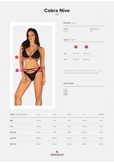 Cobra Nive komplet 2-częściowy czarny L/XL Cobra Nive komplet 2-częściowy czarny L/XL