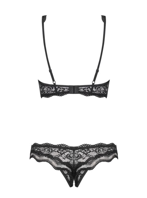 Bielizna-Luvae komplet 2-częściowy otwarty Czarny S/M Bielizna-Luvae komplet 2-częściowy otwarty Czarny S/M