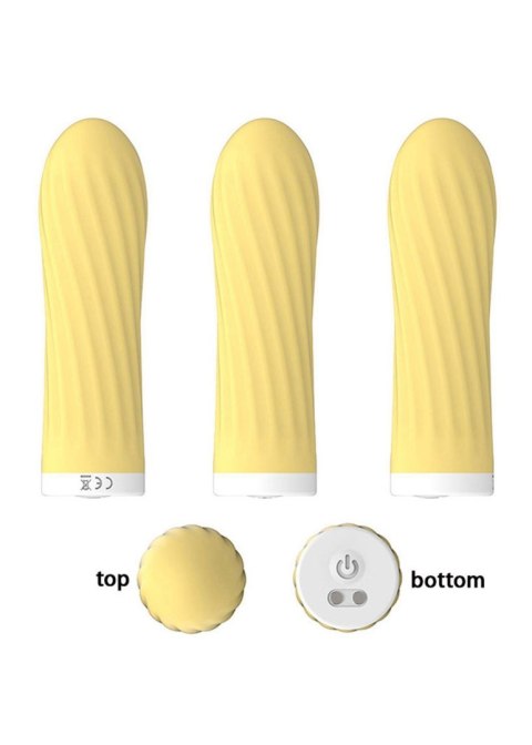 Stymulator-Rechargeable Silicone Touch Vibrator USB 10 Functions - Yellow Stymulator-Rechargeable Silicone Touch Vibrator USB 10 Functions - Yellow