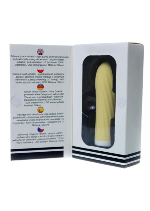 Stymulator-Rechargeable Silicone Touch Vibrator USB 10 Functions - Yellow Stymulator-Rechargeable Silicone Touch Vibrator USB 10 Functions - Yellow