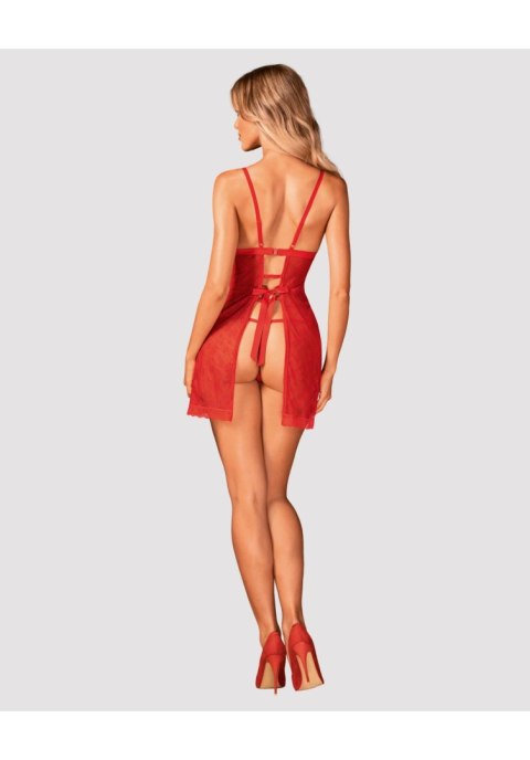 Obsessive Komplet Świąteczny Claussica Czerwony (Babydoll i Stringi) - XL/2XL Obsessive Komplet Świąteczny Claussica Czerwony (Babydoll i Stringi) - XL/2XL