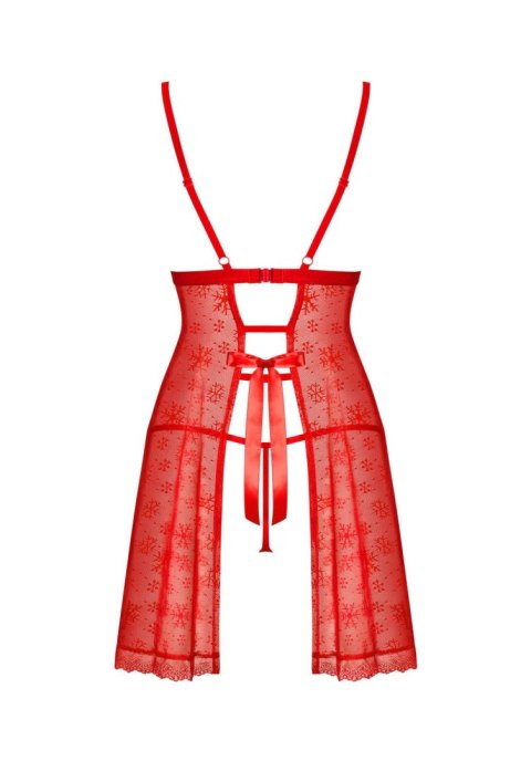 Obsessive Komplet Świąteczny Claussica Czerwony (Babydoll i Stringi) - XL/2XL Obsessive Komplet Świąteczny Claussica Czerwony (Babydoll i Stringi) - XL/2XL