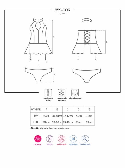 Bielizna-859-COR-1 gorset i figi S/M Bielizna-859-COR-1 gorset i figi S/M