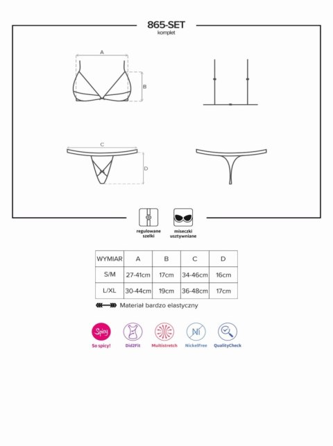 Bielizna-865-SET-1 komplet 2-częściowy L/XL Bielizna-865-SET-1 komplet 2-częściowy L/XL