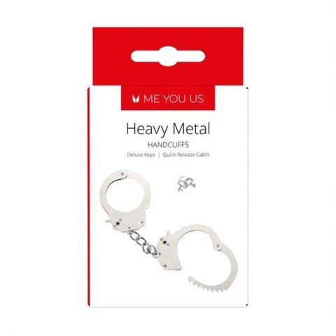 Kajdanki- Me You Us Heavy Metal Handcuffs Silver Kajdanki- Me You Us Heavy Metal Handcuffs Silver