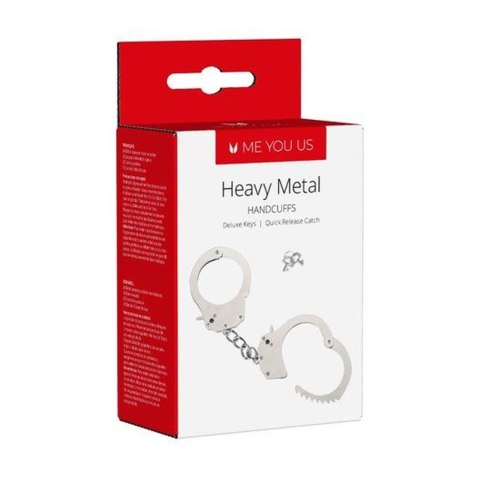 Kajdanki- Me You Us Heavy Metal Handcuffs Silver Kajdanki- Me You Us Heavy Metal Handcuffs Silver