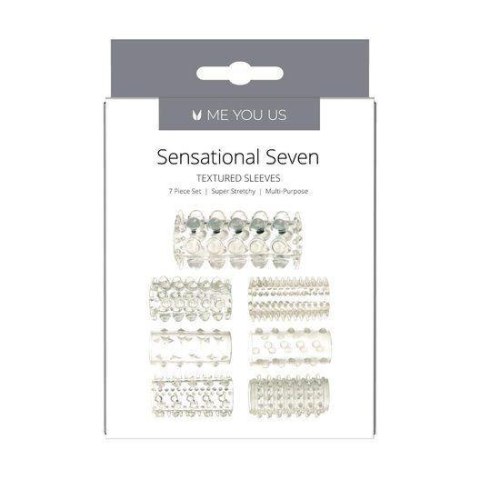 Stymulator- Me you Us Sensual Seven Textured Sleeves Transparent Small Stymulator- Me you Us Sensual Seven Textured Sleeves Transparent Small