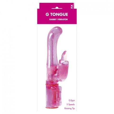 Wibrator- G Tongue Rabbit Vibrator Pink OS Wibrator- G Tongue Rabbit Vibrator Pink OS