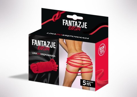 Linki - Fantazje BDSM Lina do krępowania Czerwona Linki - Fantazje BDSM Lina do krępowania Czerwona