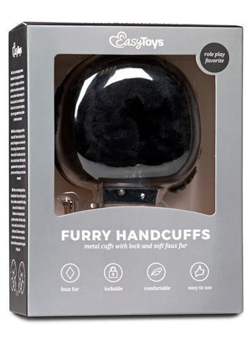 Kajdanki-Furry Handcuffs - Black Kajdanki-Furry Handcuffs - Black