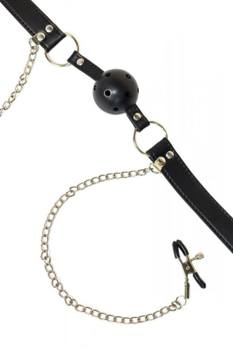 Ball Gag with nipple clamps Party Hard Gratitude Ball Gag with nipple clamps Party Hard Gratitude