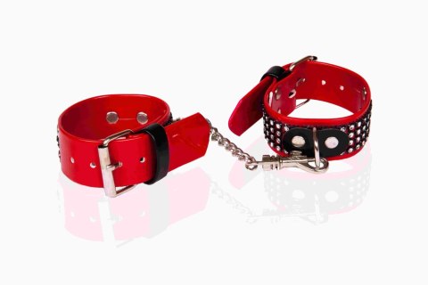 Kajdanki-WHIPS lakier, kajdanki damskie na ręce, czerwone, kryształki Kajdanki-WHIPS lakier, kajdanki damskie na ręce, czerwone, kryształki