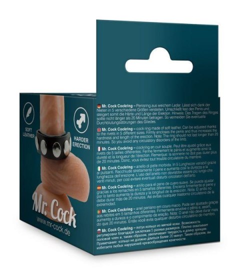 Mr. Cock Rivet Leather Cockring black Mr. Cock Rivet Leather Cockring black
