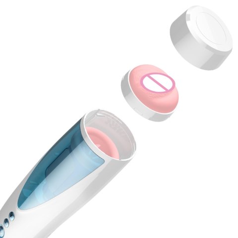 Masturbator-Vibrating, Rotating and Flashing Masturbation USB 10+10 Function / Talk Mode
