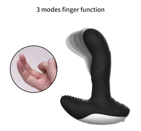Wibrator-Silicone Massager USB 7 Function + Pulsator / Heating BLACK Wibrator-Silicone Massager USB 7 Function + Pulsator / Heating BLACK