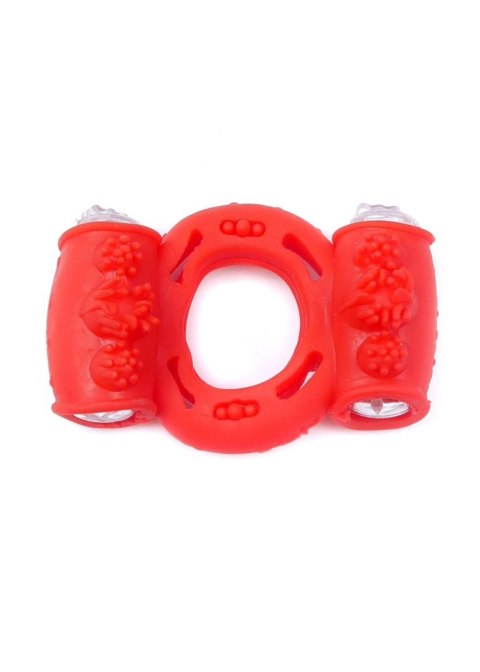 Pierścień-Vibrating CockRing Double Red Pierścień-Vibrating CockRing Double Red