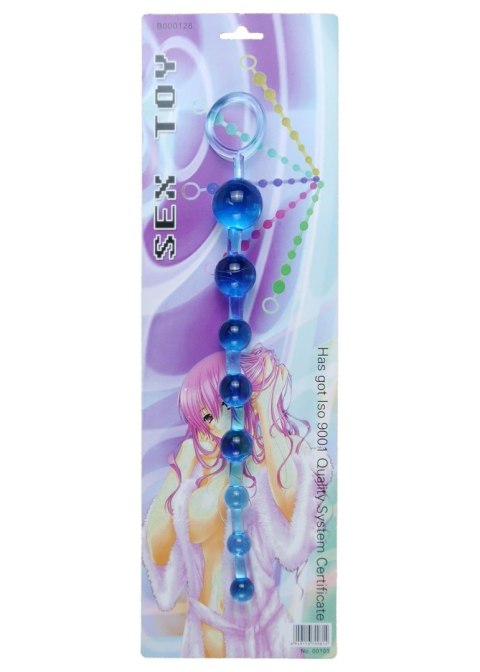 Plug/kulki-Jelly Anal 10 Beads Blue Plug/kulki-Jelly Anal 10 Beads Blue