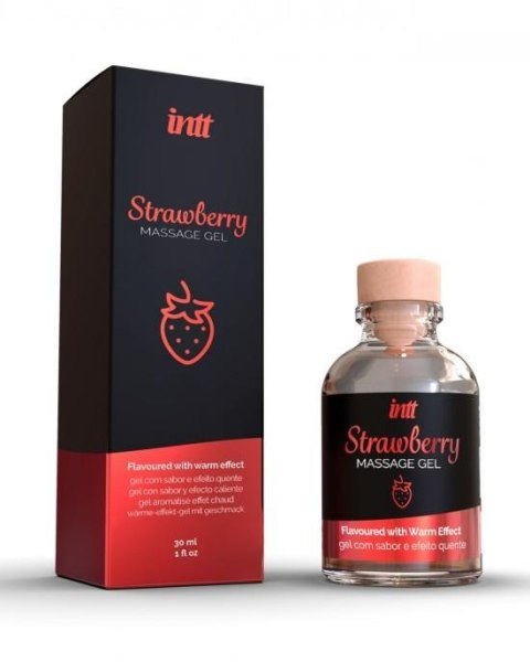 INTT Strawberry – Romantyczny Żel do Masażu o Smaku Truskawki (30 ml)
