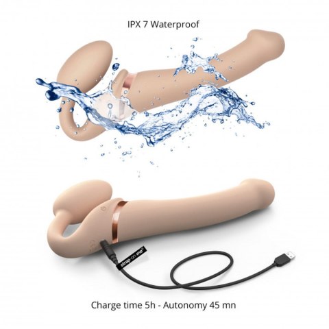 VIBRATING STRAP-ON - L - VANILLA VIBRATING STRAP-ON - L - VANILLA