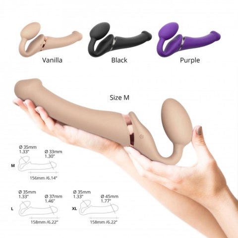 VIBRATING STRAP-ON - L - VANILLA VIBRATING STRAP-ON - L - VANILLA
