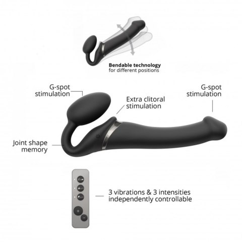 VIBRATING STRAP-ON - M - BLACK VIBRATING STRAP-ON - M - BLACK