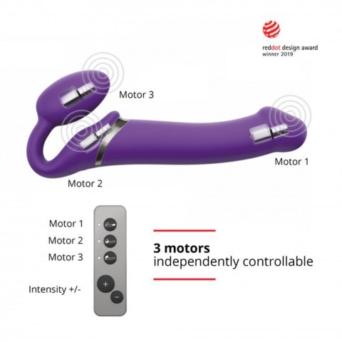 VIBRATING STRAP-ON - M - PURPLE VIBRATING STRAP-ON - M - PURPLE